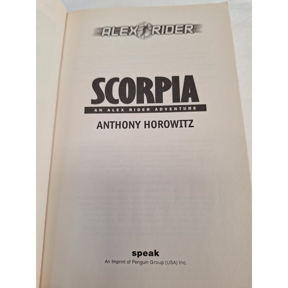 Scorpia Alex Rider Adventure Anthony Horowitz Paperback Book 9780142405789 - Picture 4 of 6